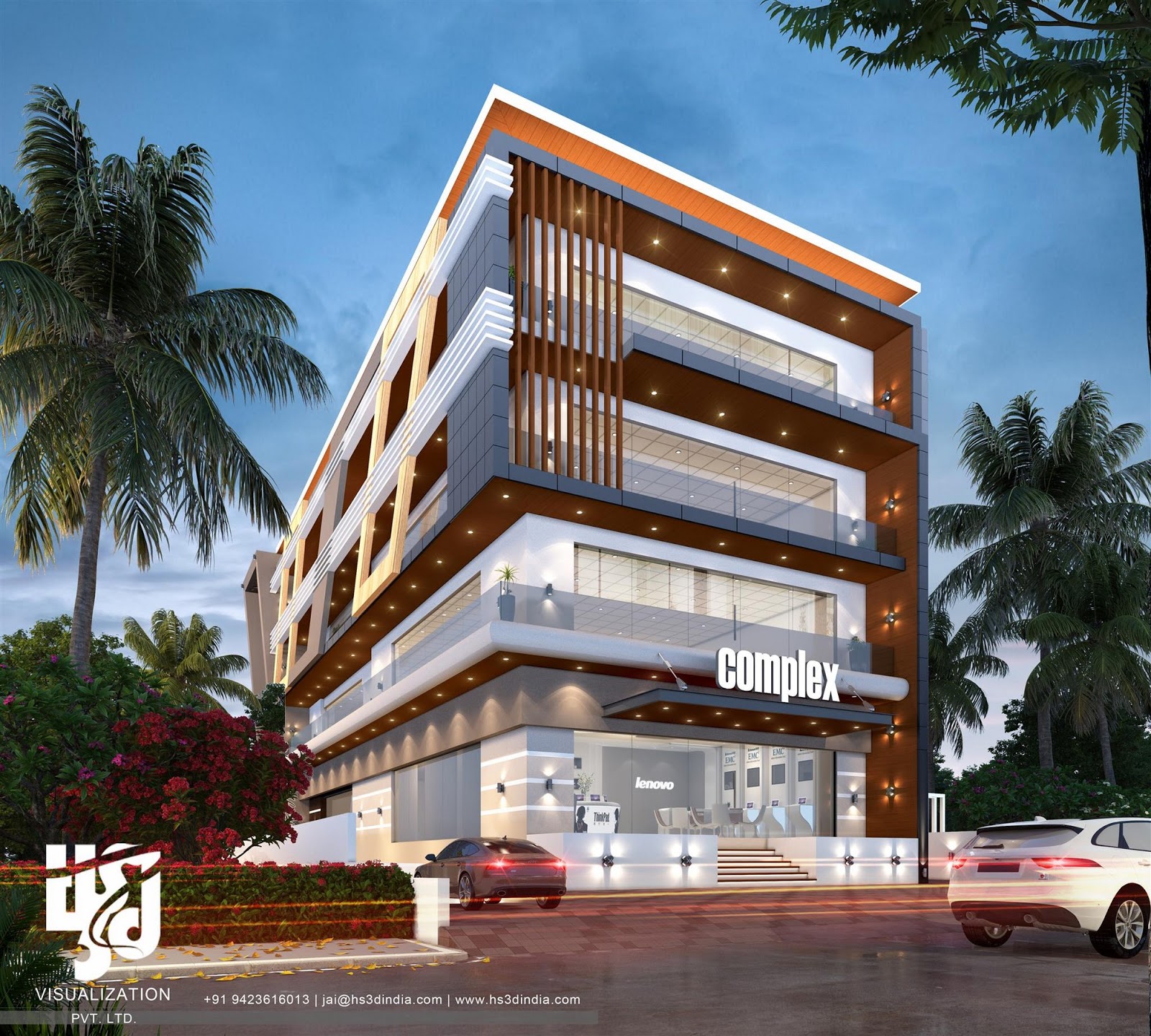 Architectural visualisation of Khandelwal Square commercial development